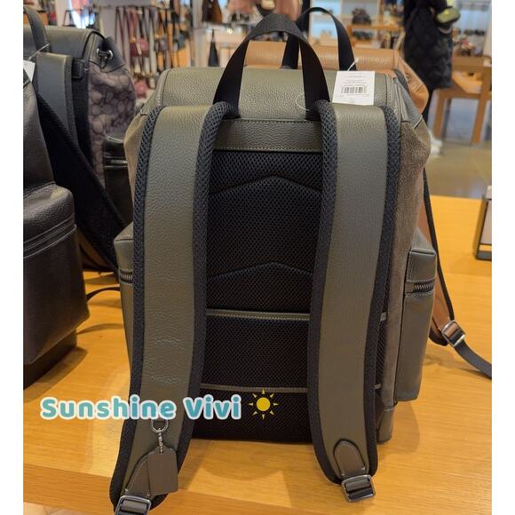 NWT Coach MEN's Sprint Backpack CCG12 suede 2025 Fall🔥🔥 Uniform Green - Picture 5 of 5